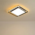 Lumina Modern Black Checkered LED Ceiling Light 50x50cm Square Flush Mount