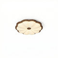 Modern Flower LED Ceiling Light With Warm Wood Grain Trim Decorative