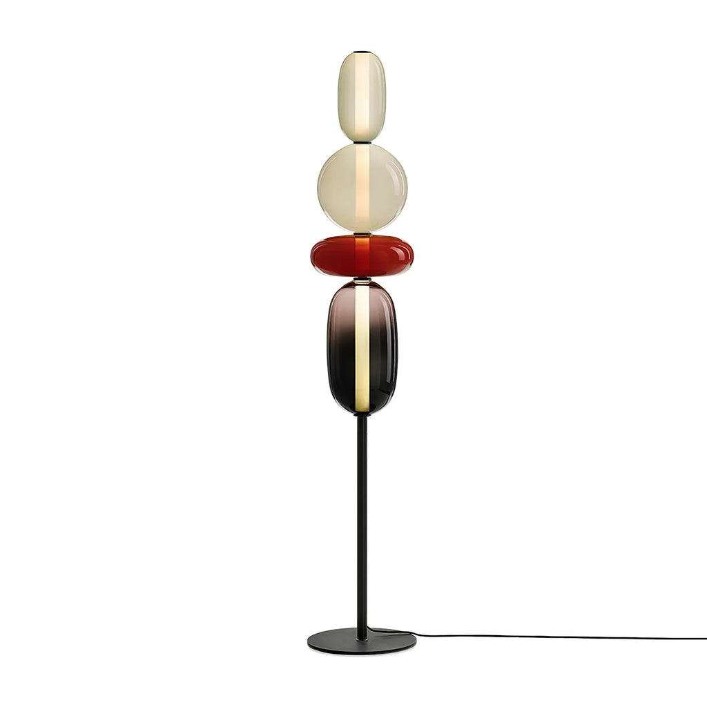 Noyam Candy Stack Sculptural Floor Lamp Contemporary Black Decor