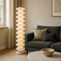 Modern Scandinavian LED Floor Lamp Featuring Marble Base And Aluminum Body