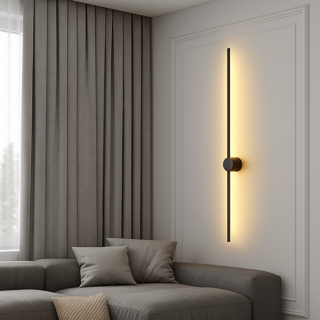 Modern Iron And Acrylic Led Linear Wall Light For Indoor Hallway
