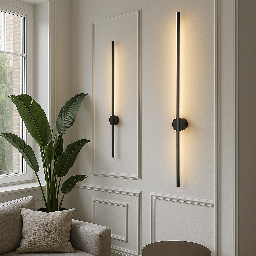 Modern Iron And Acrylic Led Linear Wall Light For Indoor Hallway