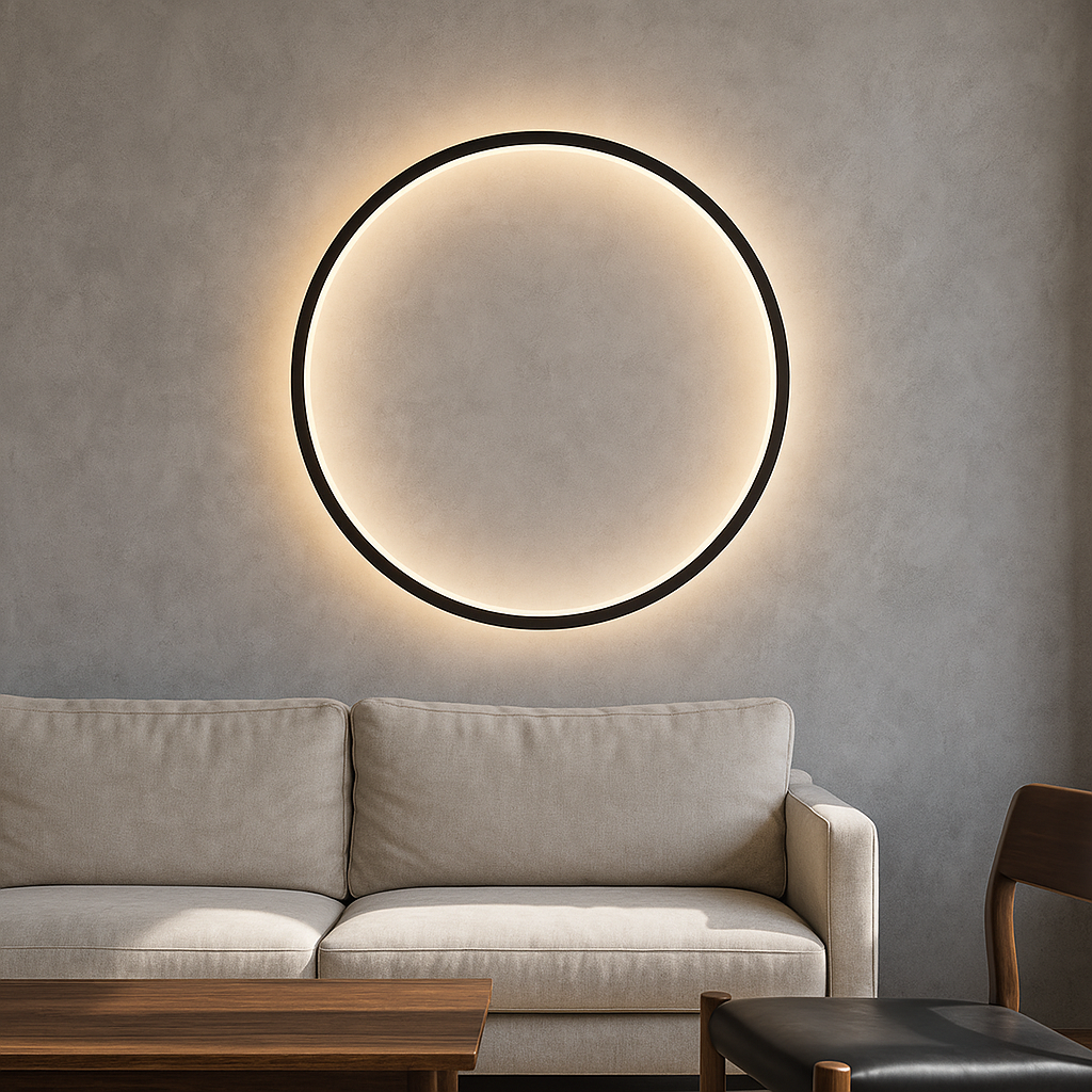 Modern Minimalist Circular Ring Wall Light With Soft Led Lighting