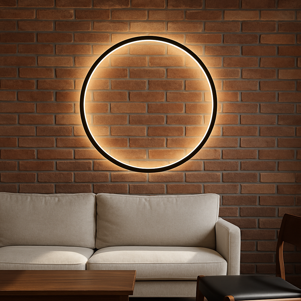 Modern Minimalist Circular Ring Wall Light With Soft Led Lighting