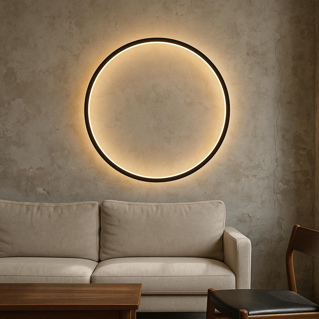 Modern Minimalist Circular Ring Wall Light With Soft Led Lighting