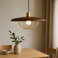 Nordic Wooden Cage Pendant Light With Adjustable Aluminum And Iron Frame