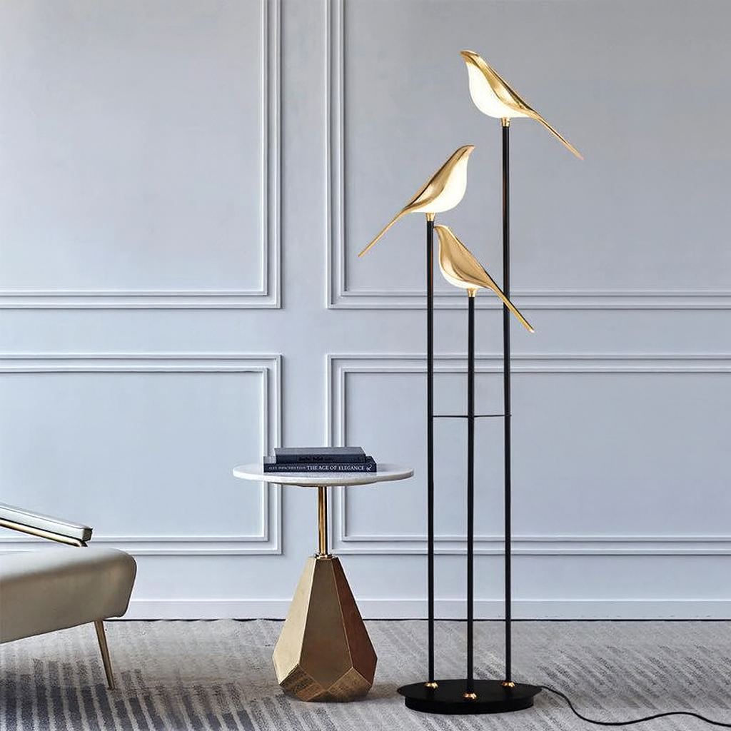 Abstract Bird Silhouette Floor Lamp For Modern Living Room Decor
