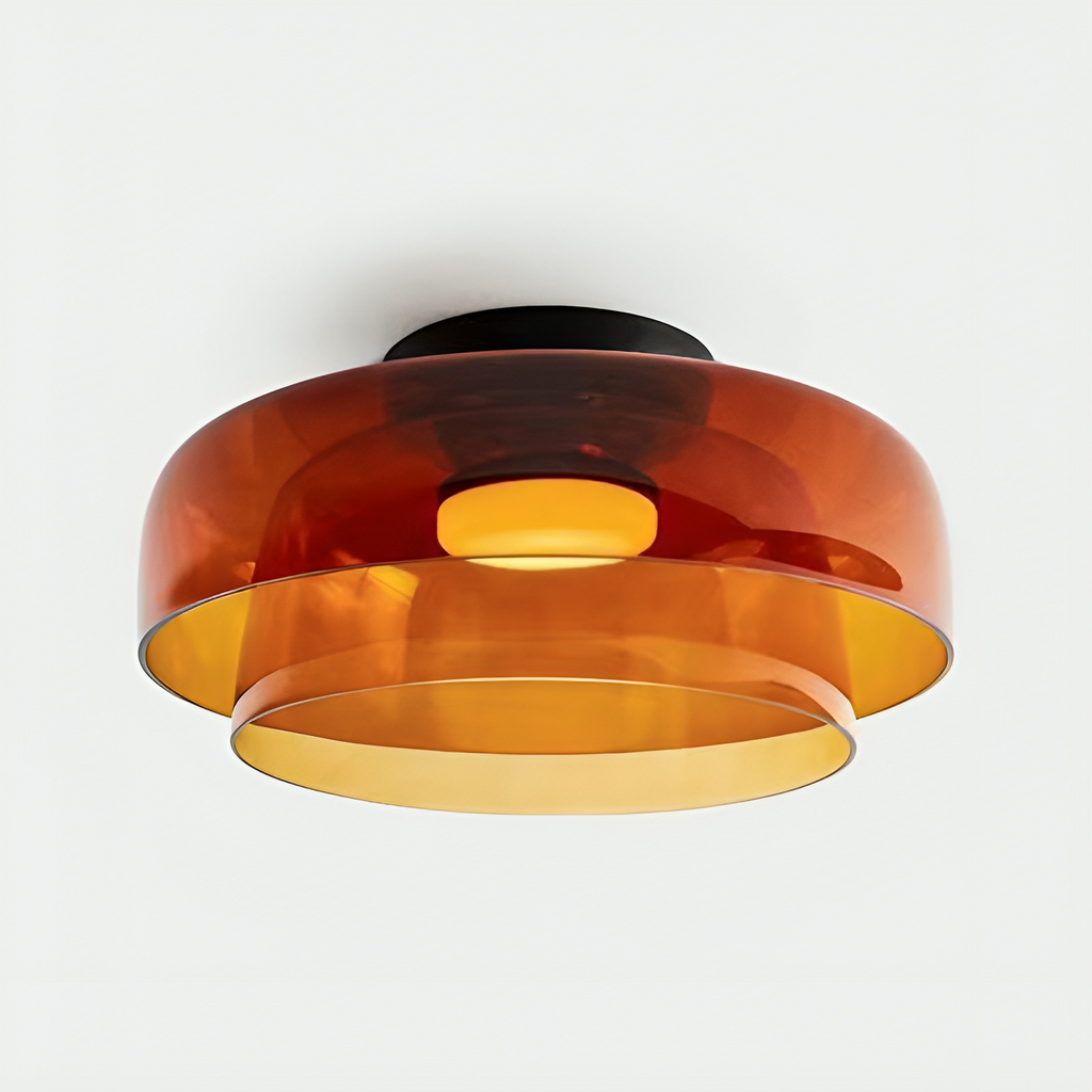 Nordic Bauhaus Layered Glass Pendant Light With Adjustable Suspension