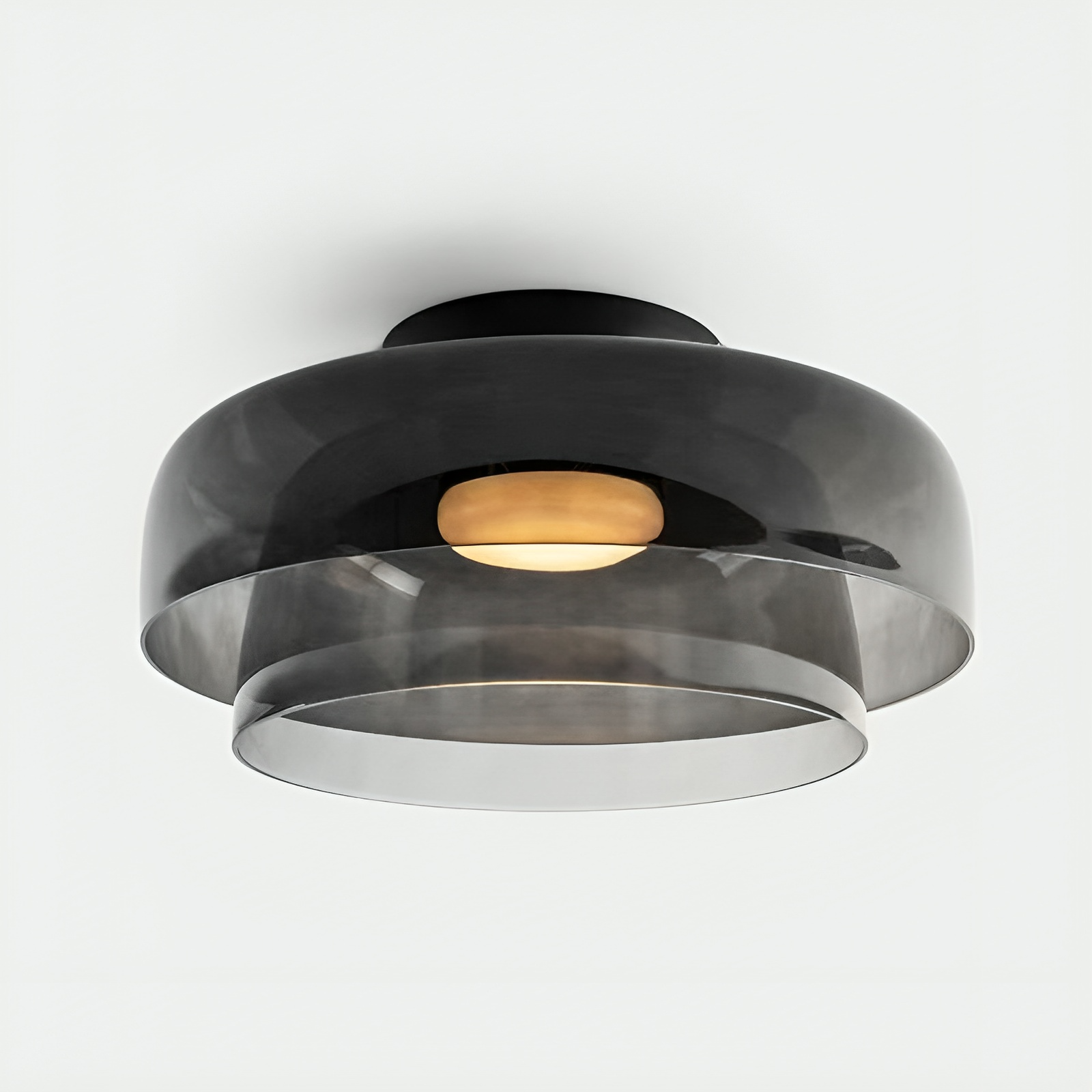 Nordic Bauhaus Layered Glass Pendant Light With Adjustable Suspension