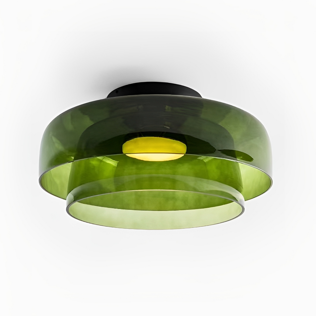 Nordic Bauhaus Layered Glass Pendant Light With Adjustable Suspension