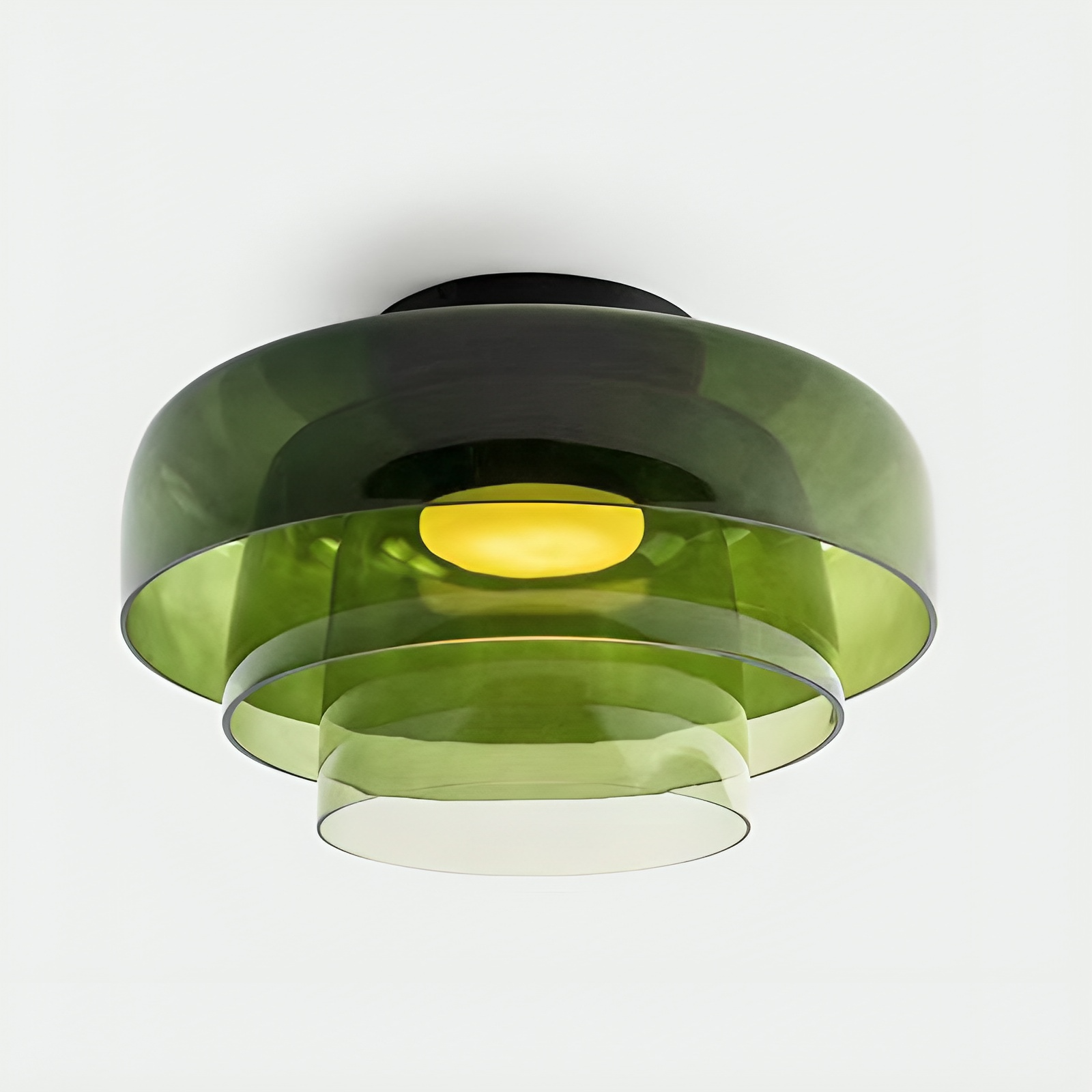 Nordic Bauhaus Layered Glass Pendant Light With Adjustable Suspension