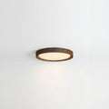 Minimalist Round Wood Trim LED Ceiling Light With Frosted Acrylic Diffuser