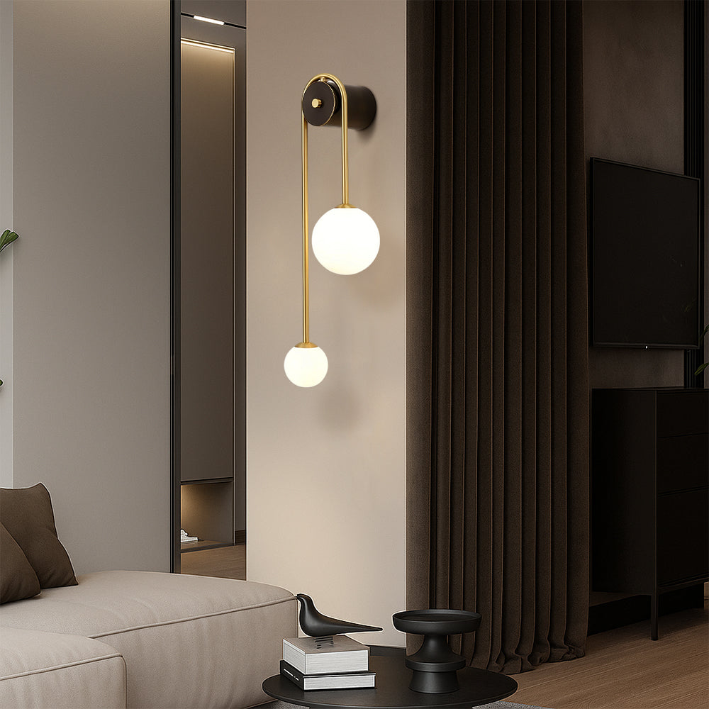 Modern Living Arc Wall Light Featuring Elegant Curved Silhouette