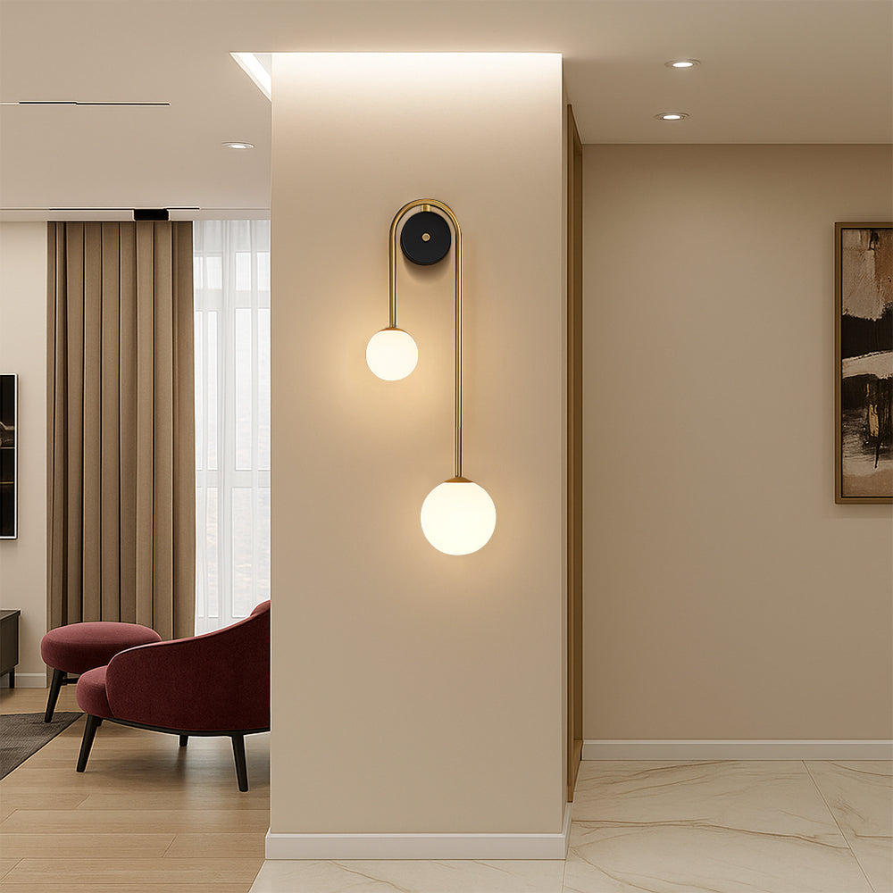 Modern Living Arc Wall Light Featuring Elegant Curved Silhouette