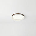 Round Natural Wood Slim Flush Mount Ceiling Light Integrated 38W