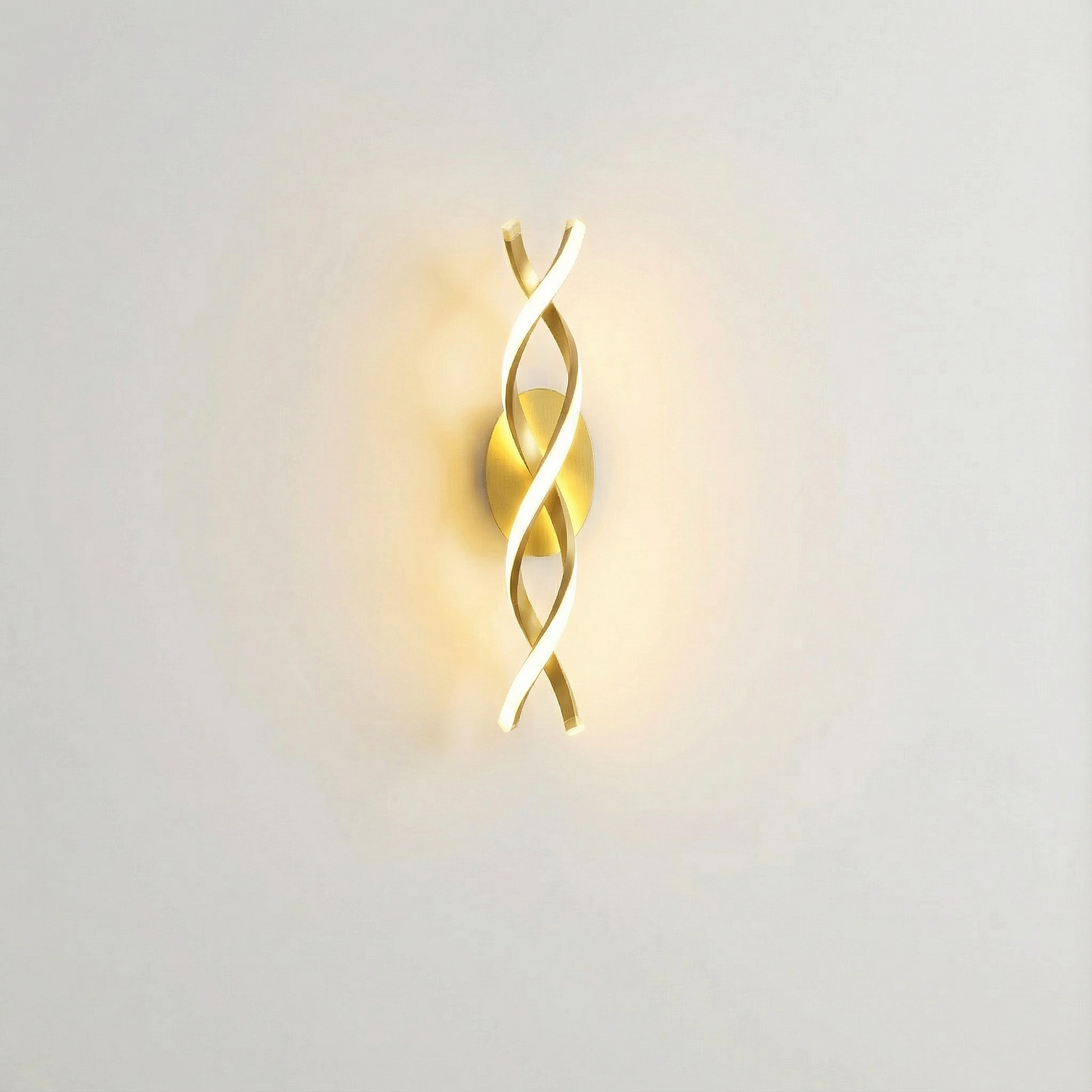 Spiral Aluminum LED Indoor Wall Lamp With Soft Ambient Lighting