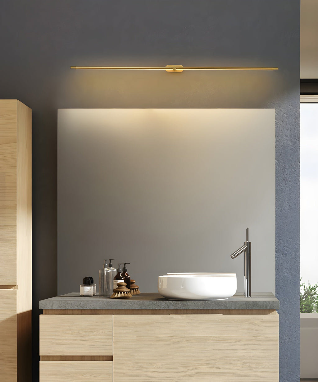 Modern Linear Wall Lamp Slim Minimalist Matte Black Room Lighting
