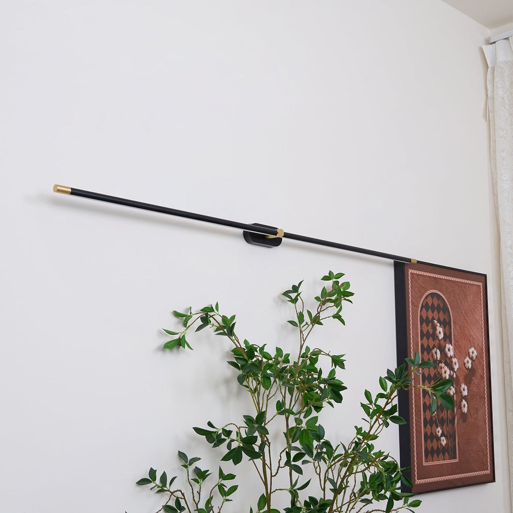 Modern Linear Wall Lamp Slim Minimalist Matte Black Room Lighting