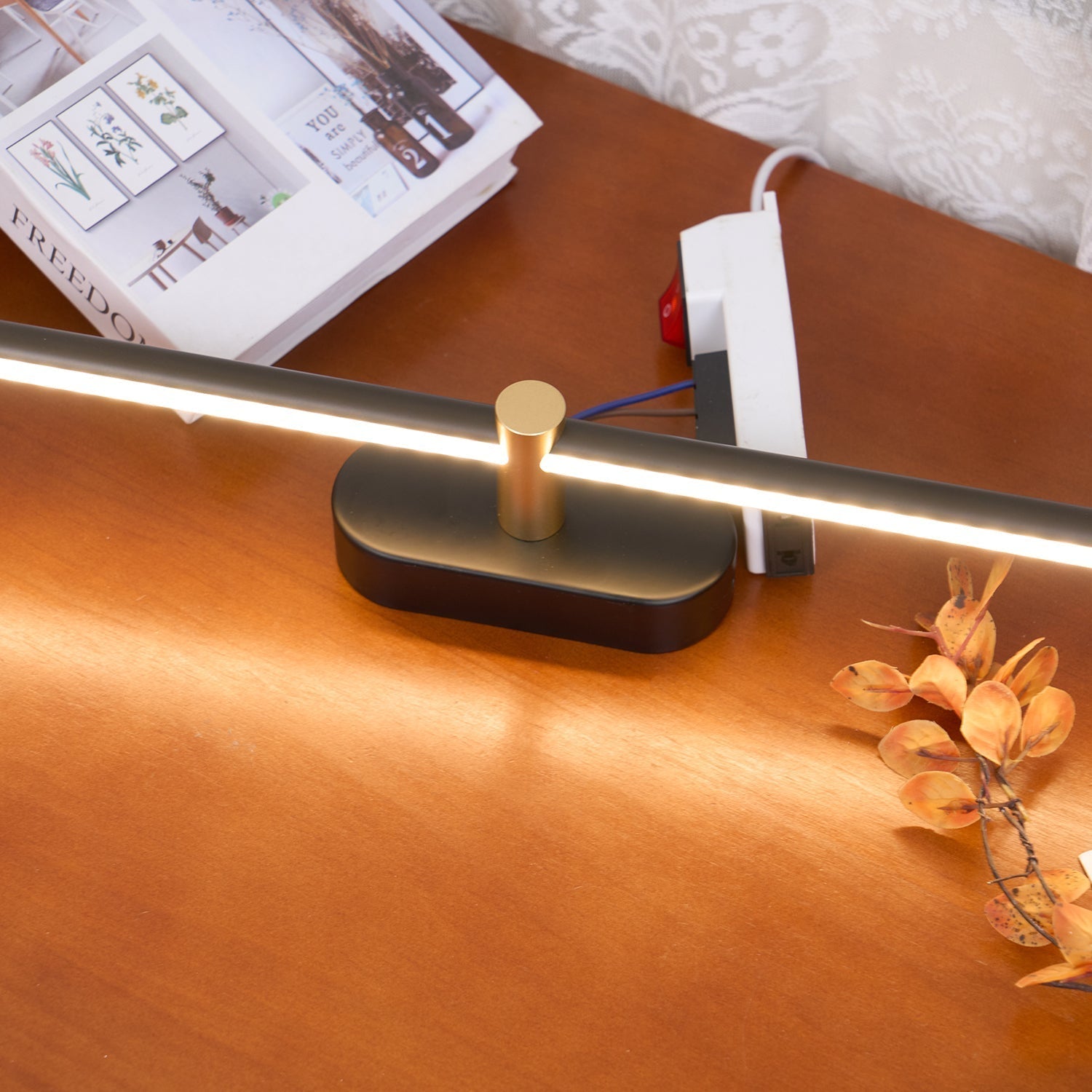 Modern Linear Wall Lamp Slim Minimalist Matte Black Room Lighting