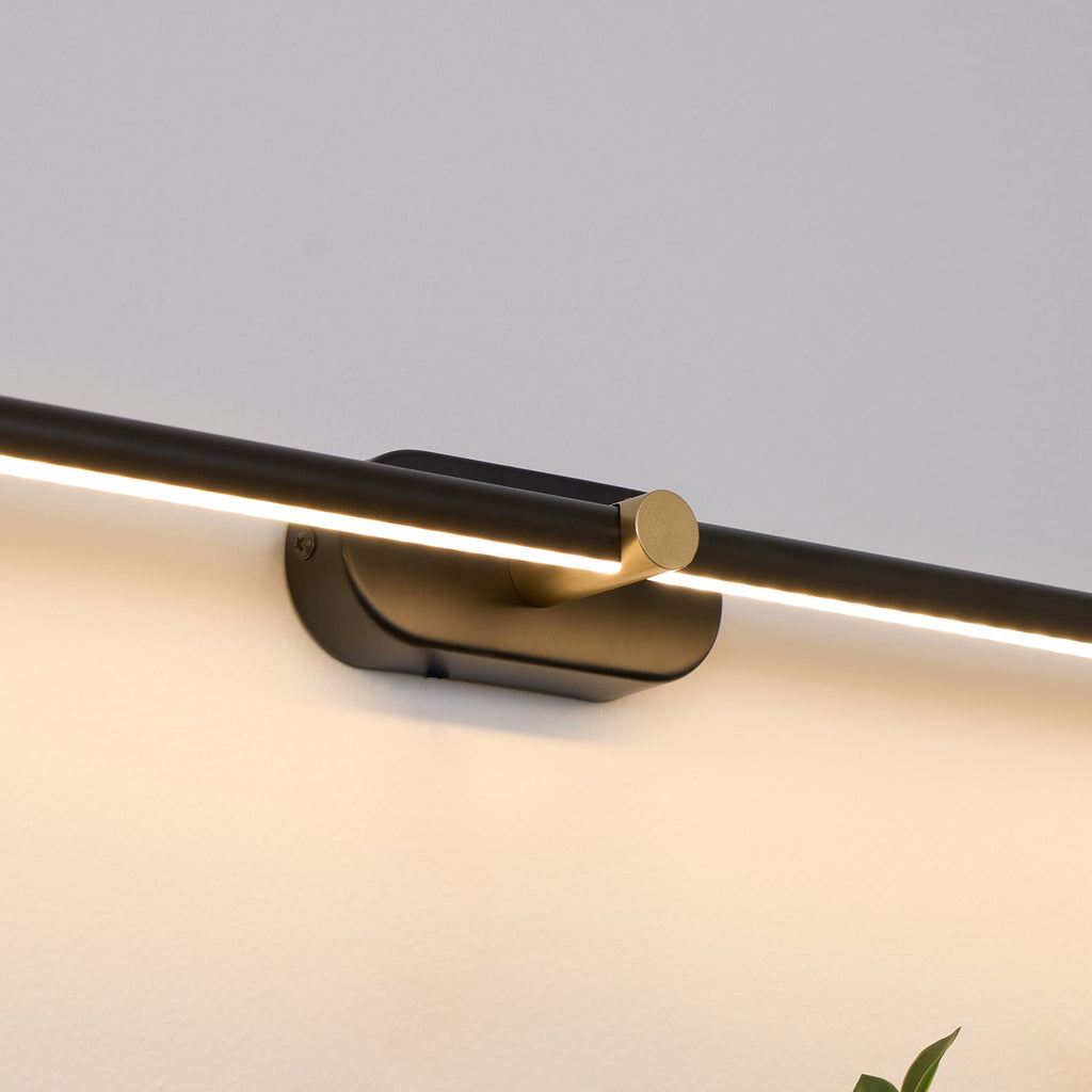 Modern Linear Wall Lamp Slim Minimalist Matte Black Room Lighting