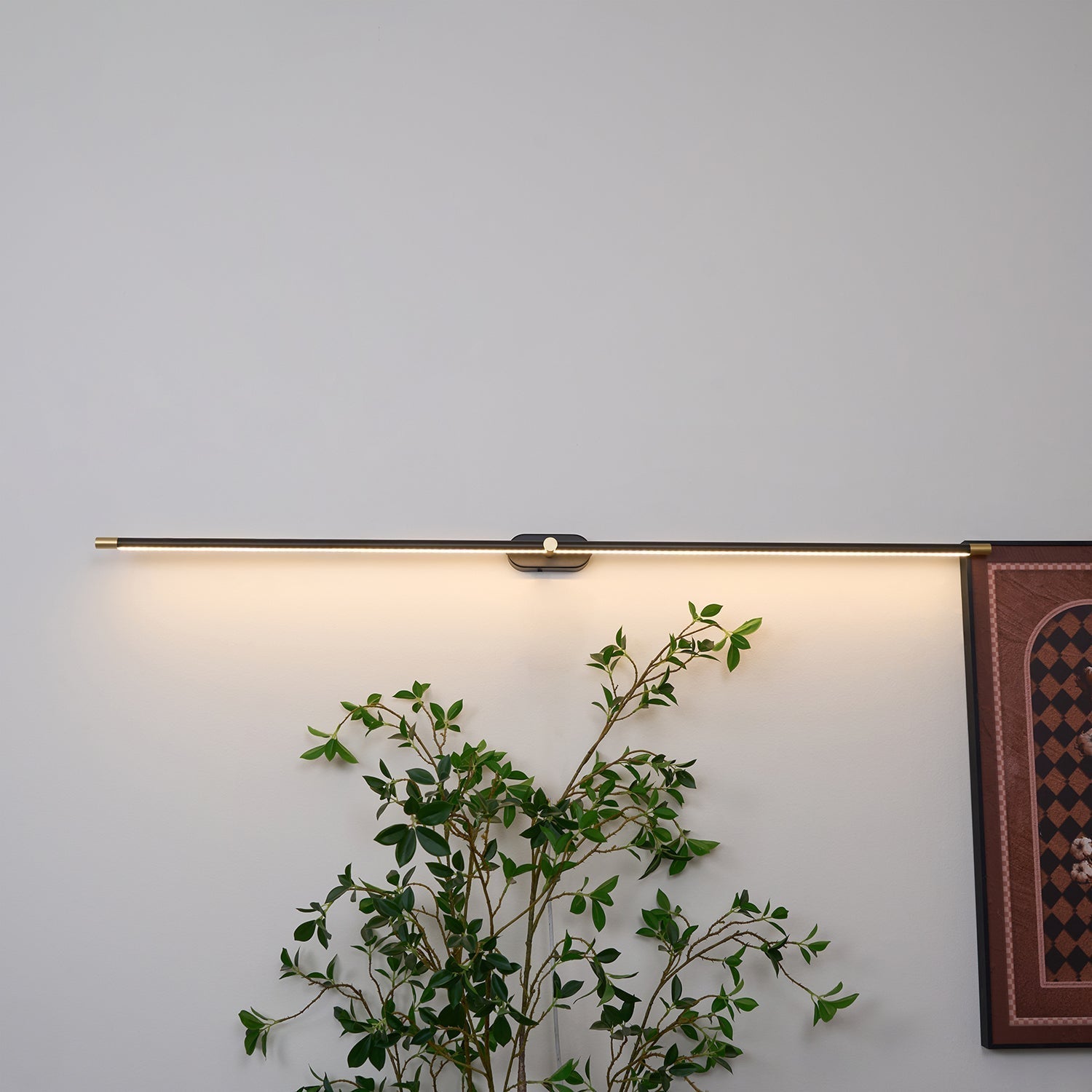Modern Linear Wall Lamp Slim Minimalist Matte Black Room Lighting