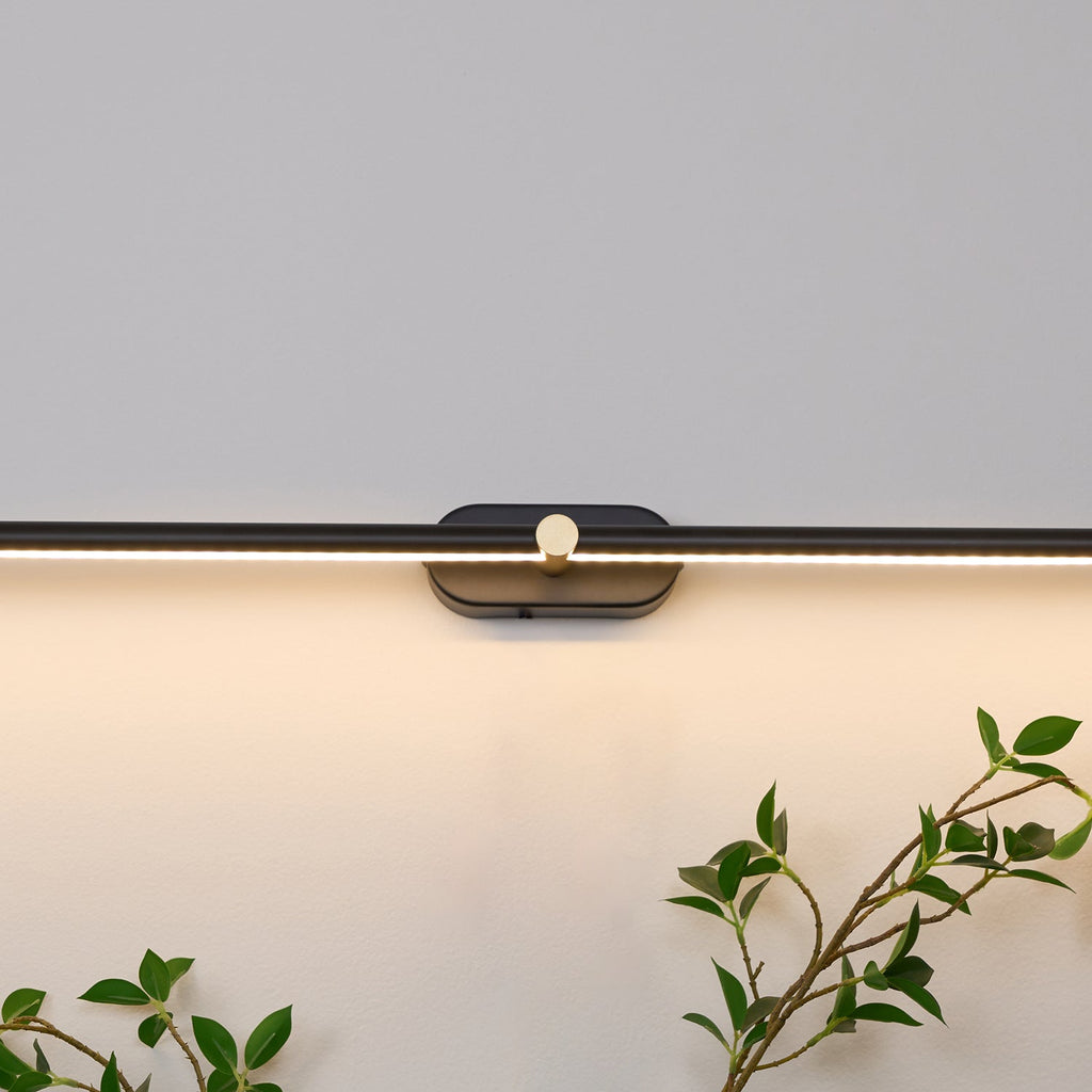Modern Linear Wall Lamp Slim Minimalist Matte Black Room Lighting