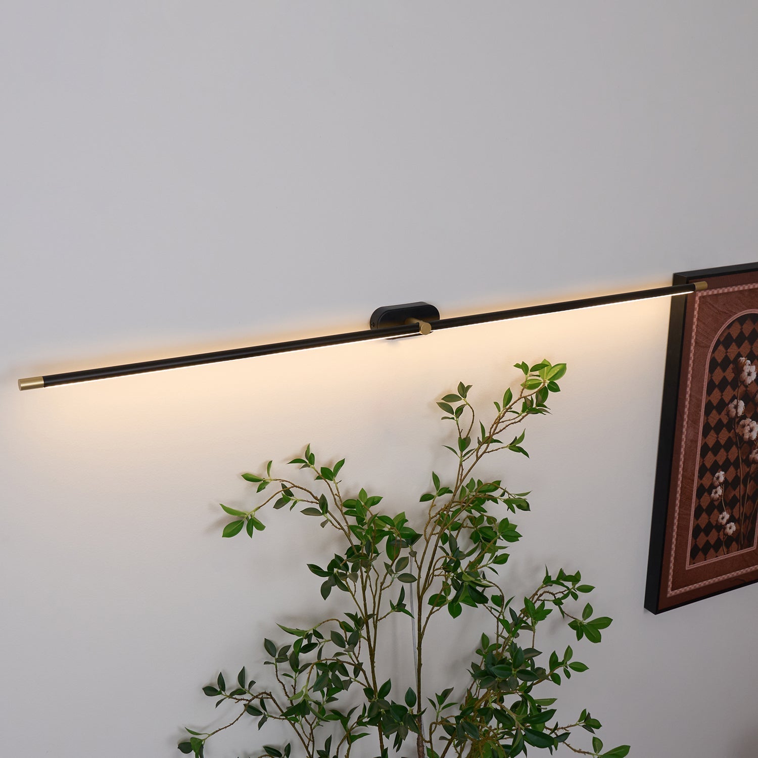 Modern Linear Wall Lamp Slim Minimalist Matte Black Room Lighting