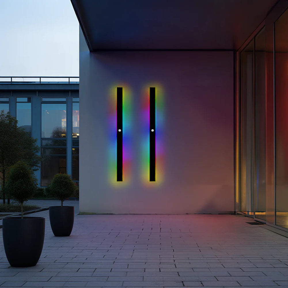 Architectural Black Vertical LED Wall Light For Indoor And Outdoor
