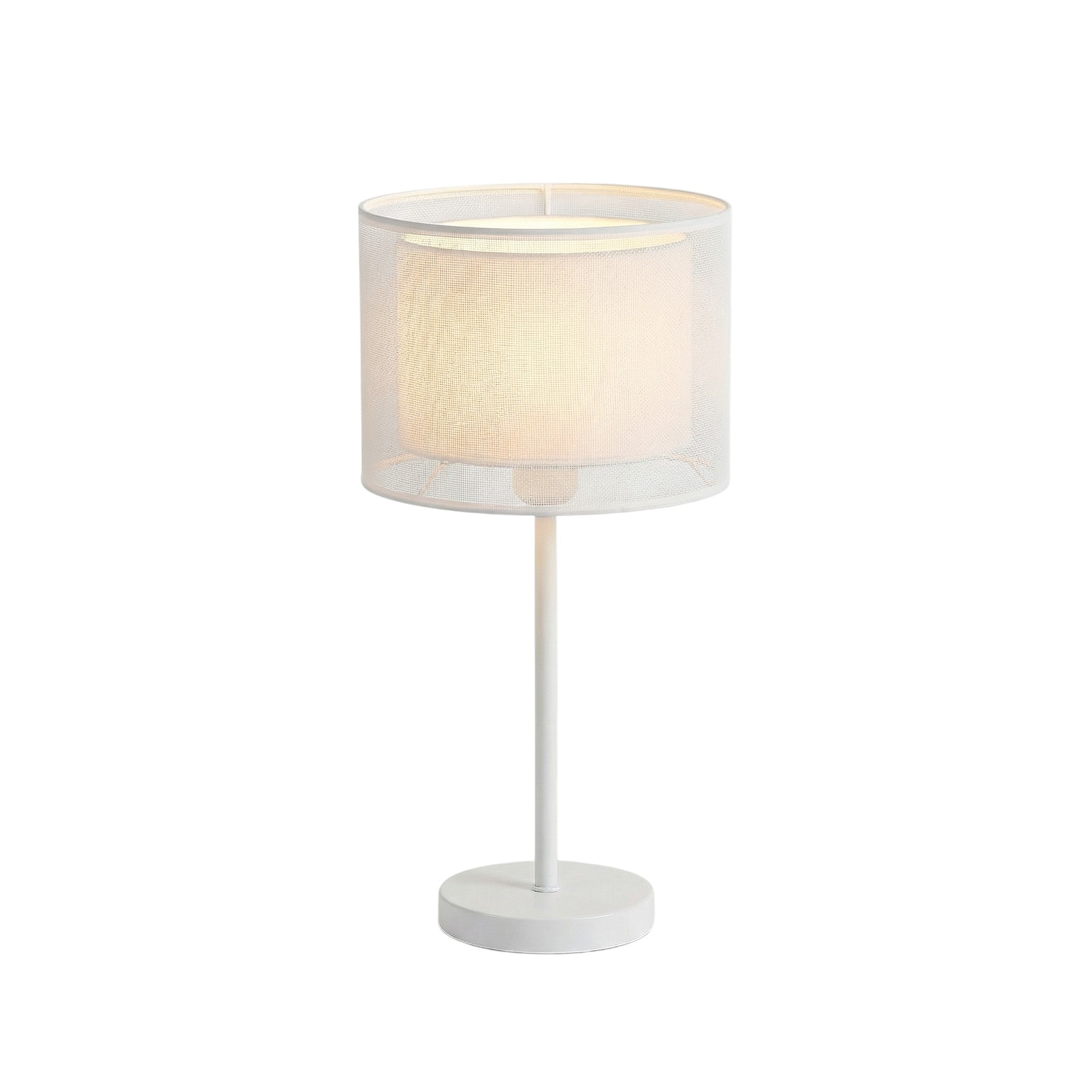 LumaGlow Black Mesh Table Lamp With Dual Layer Ambient Lighting