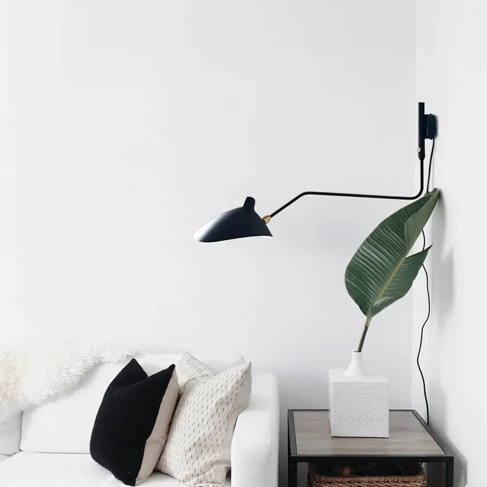 Modern Dual Adjustable Arm Wall Lamp For Reading And Accent Light