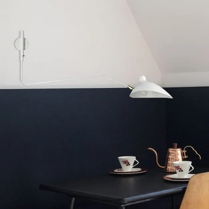 Modern Dual Adjustable Arm Wall Lamp For Reading And Accent Light