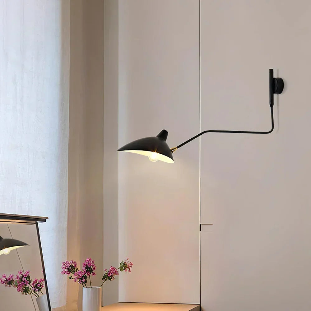 Modern Dual Adjustable Arm Wall Lamp For Reading And Accent Light