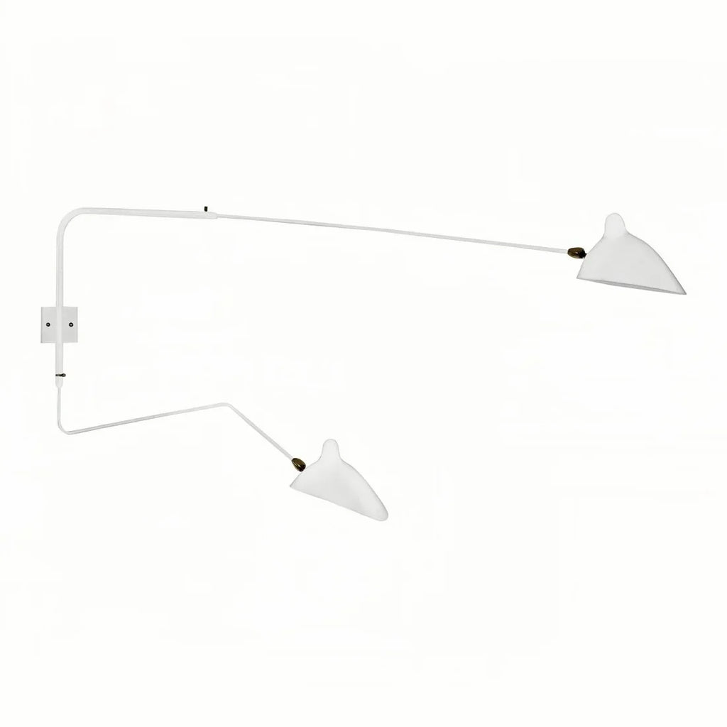 Modern Dual Adjustable Arm Wall Lamp For Reading And Accent Light