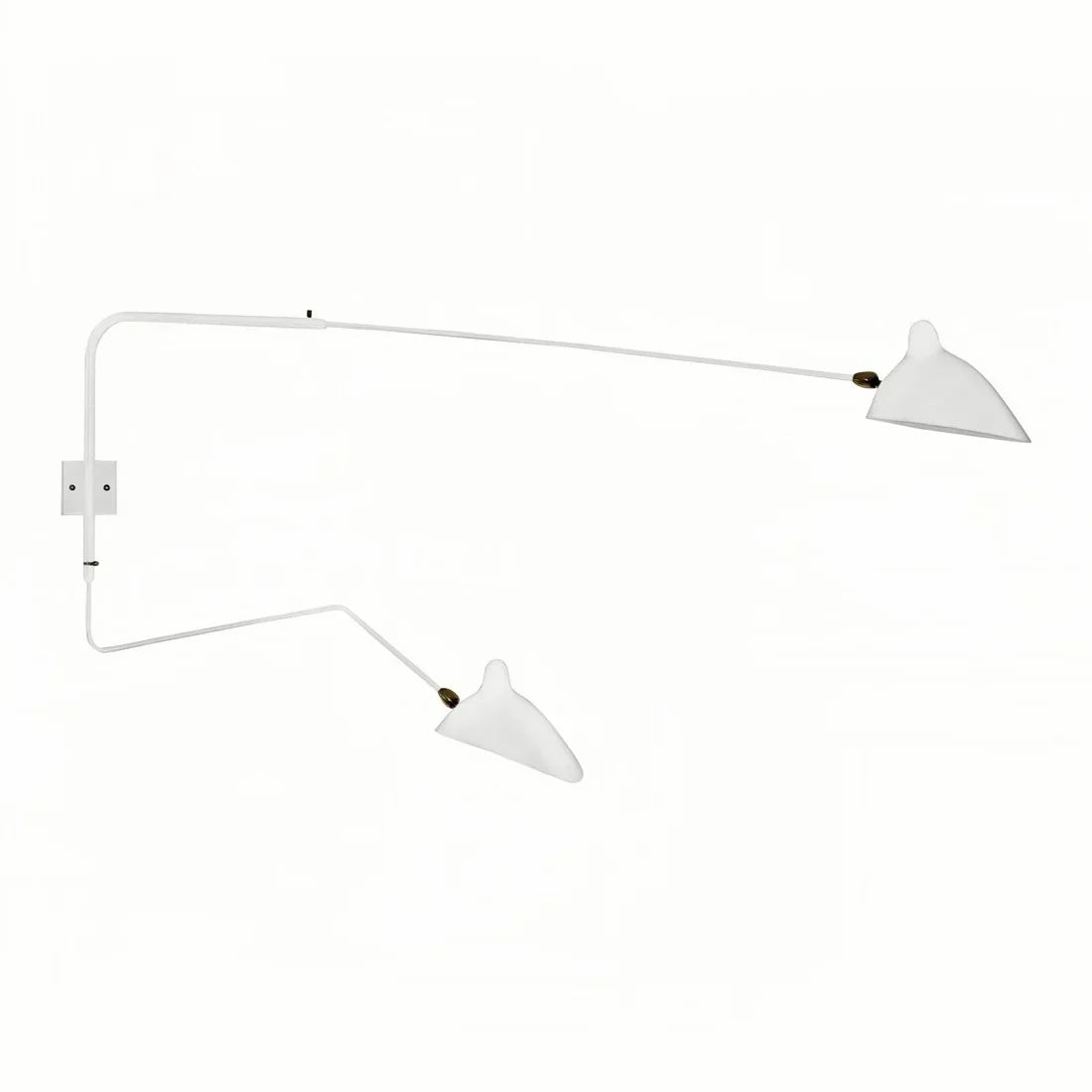 Modern Dual Adjustable Arm Wall Lamp For Reading And Accent Light