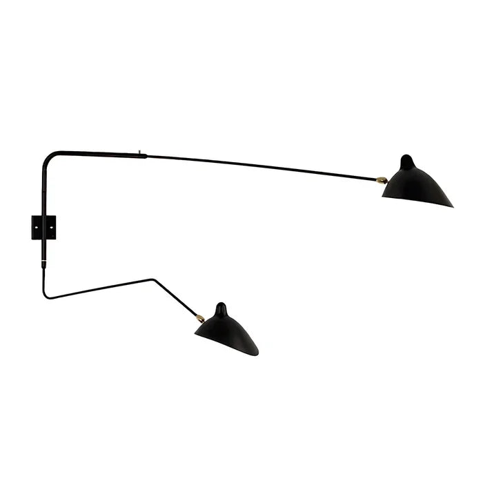 Modern Dual Adjustable Arm Wall Lamp For Reading And Accent Light