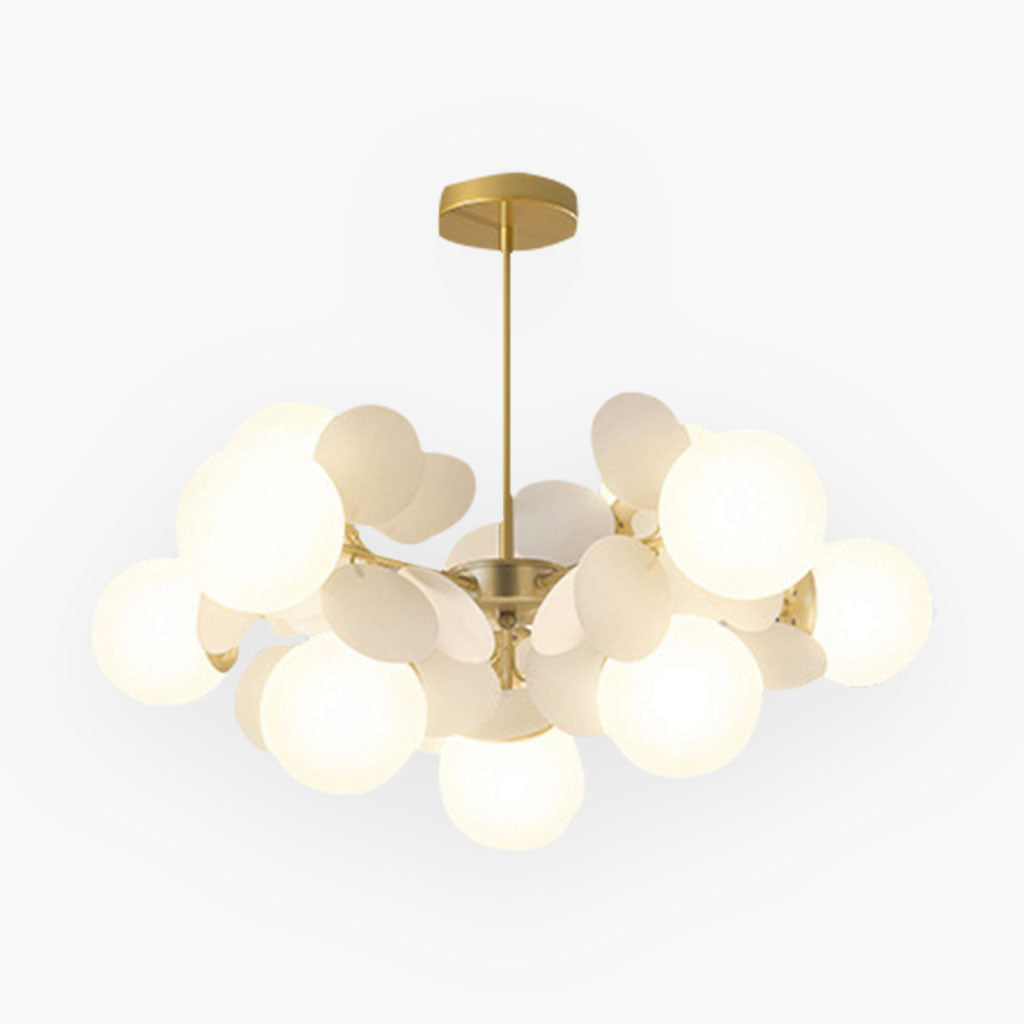 Modern Opal Glass Sphere Cluster Ceiling Light Fixture