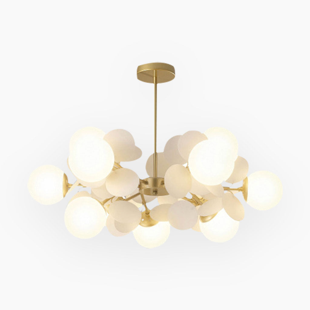 Modern Opal Glass Sphere Cluster Ceiling Light Fixture
