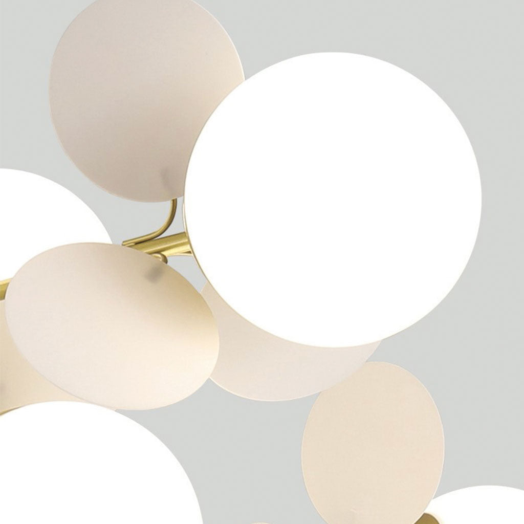 Modern Opal Glass Sphere Cluster Ceiling Light Fixture