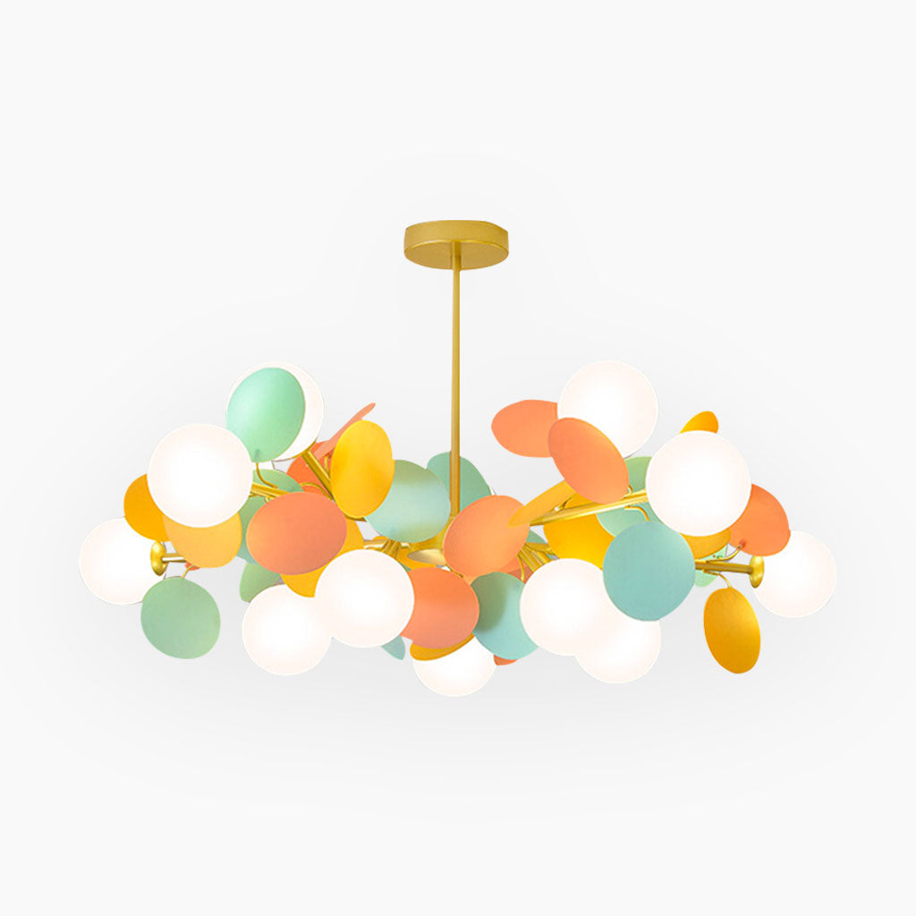 Modern Opal Glass Sphere Cluster Ceiling Light Fixture
