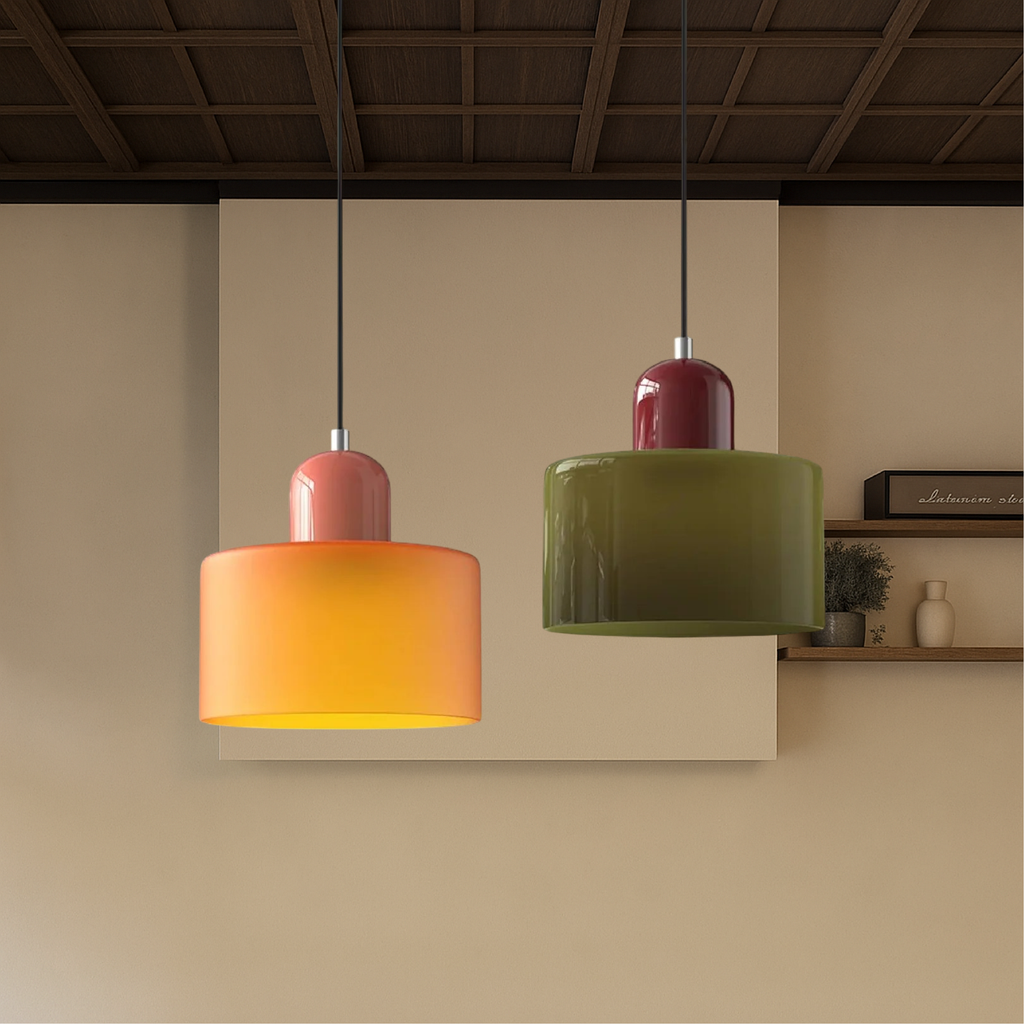 Modern Coloured Bauhaus Pendant Light For Dining Kitchen Island Decor