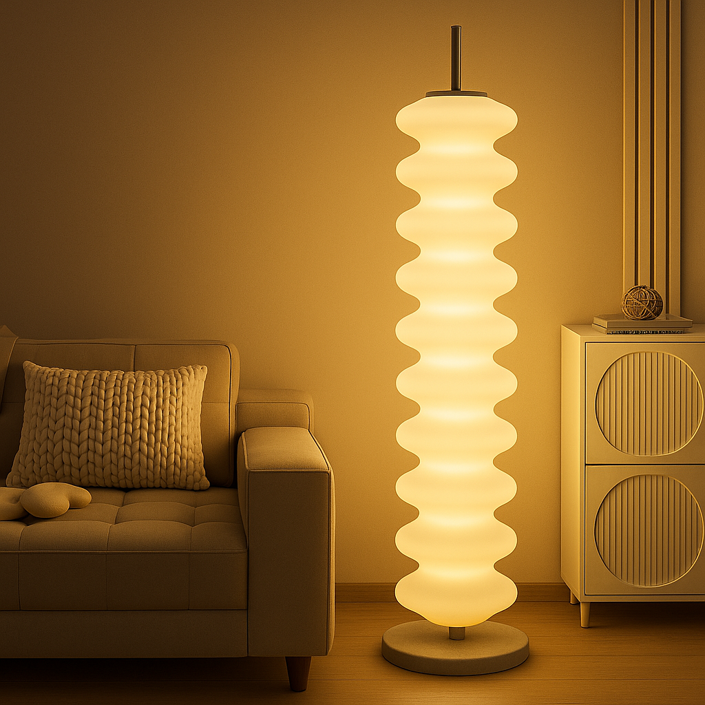 Modern Scandinavian LED Floor Lamp Featuring Marble Base And Aluminum Body