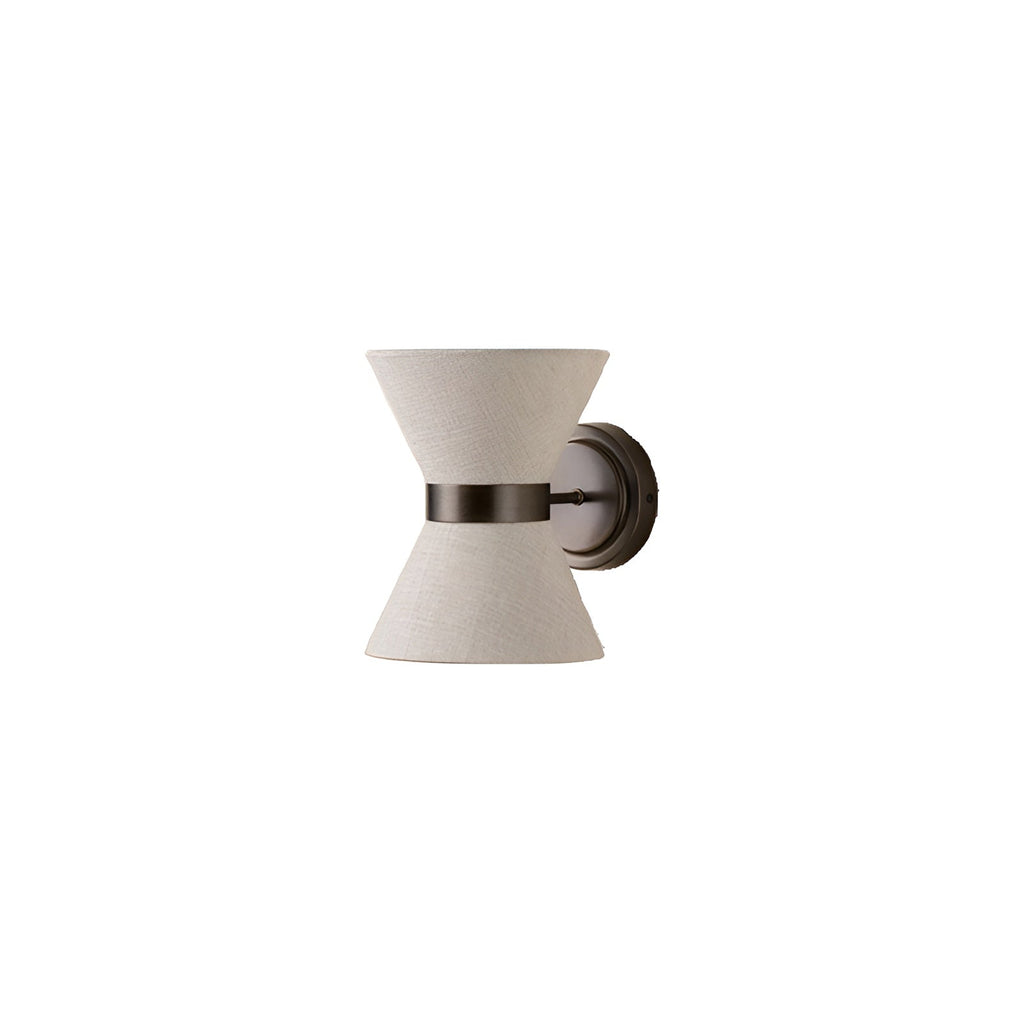 Modern Wabi Sabi Asymmetrical Silk Bedroom Wall Sconce Lamp