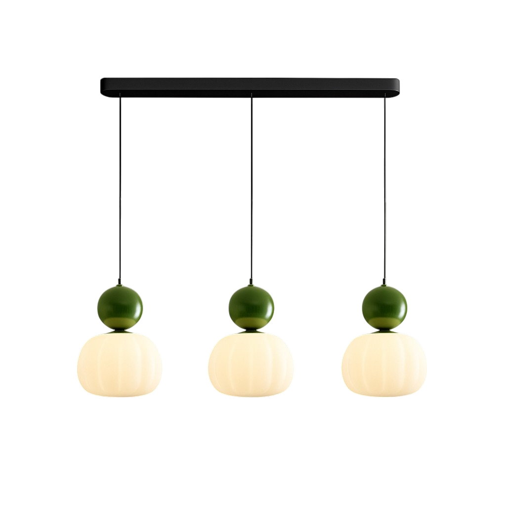 Aurelia Opal Glass Pendant Light With Coloured Sphere Cap Shade
