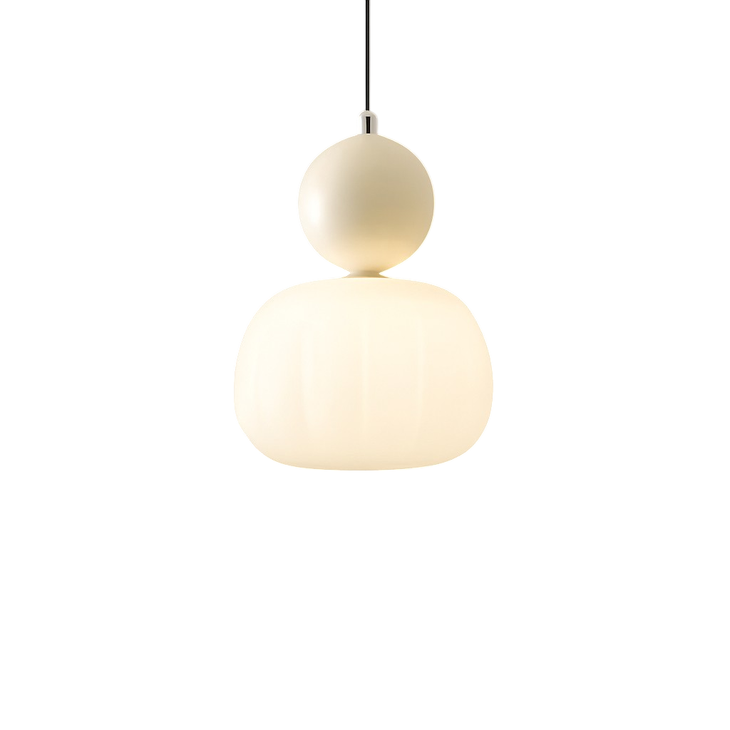 Aurelia Opal Glass Pendant Light With Coloured Sphere Cap Shade