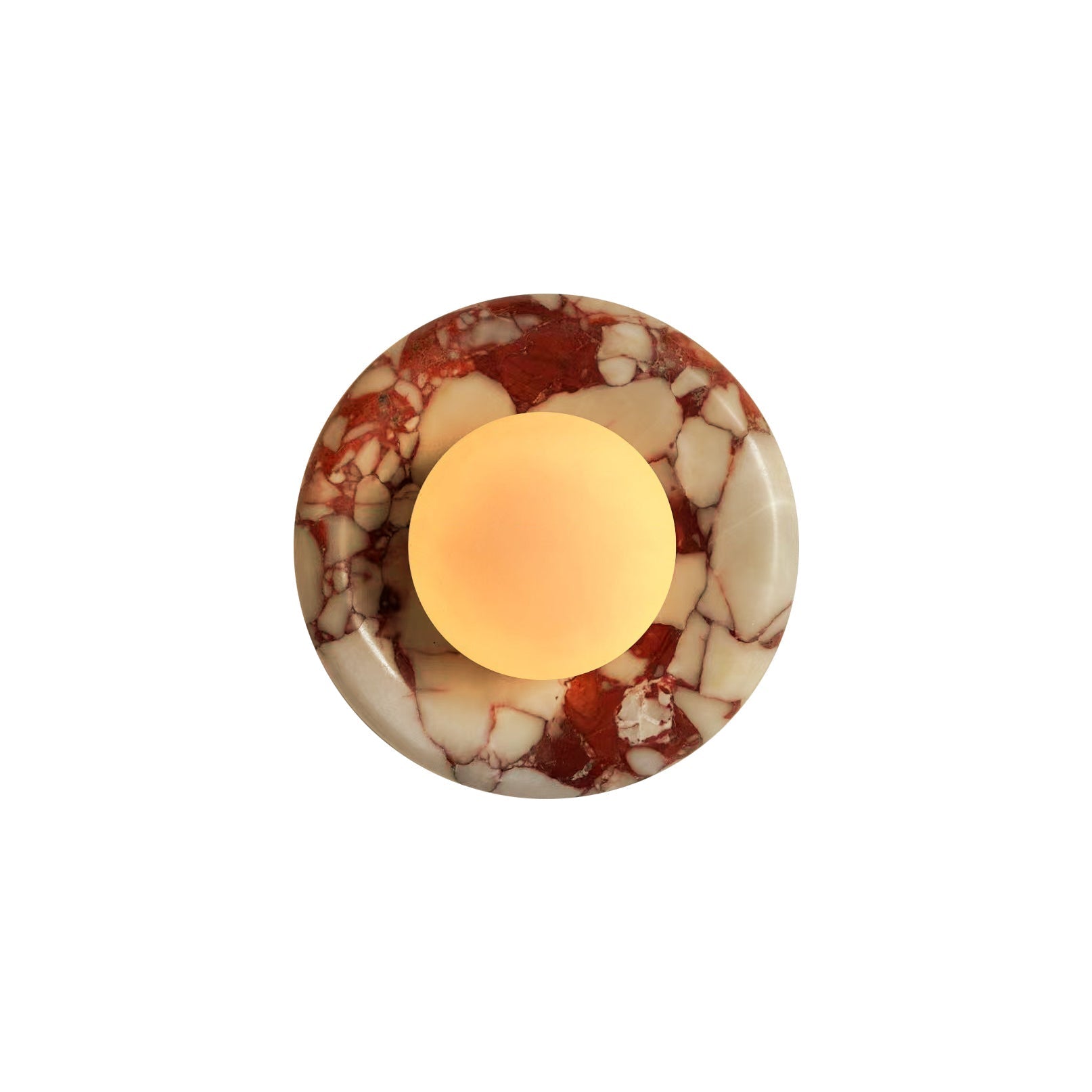 Modern Marble Wall Sconce LED Glass Globe