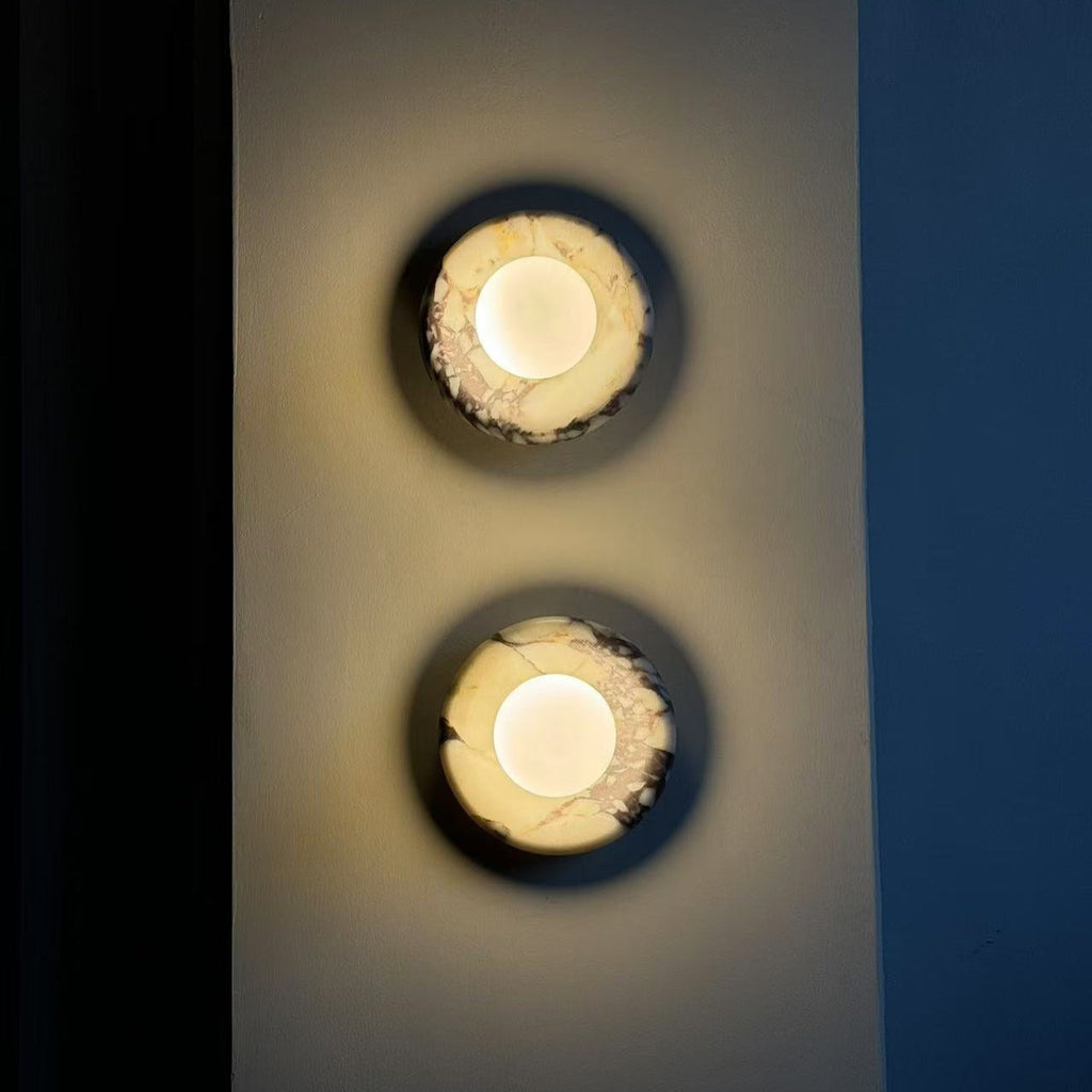 Modern Marble Wall Sconce LED Glass Globe