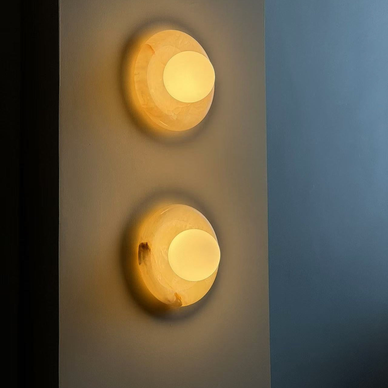 Modern Marble Wall Sconce LED Glass Globe
