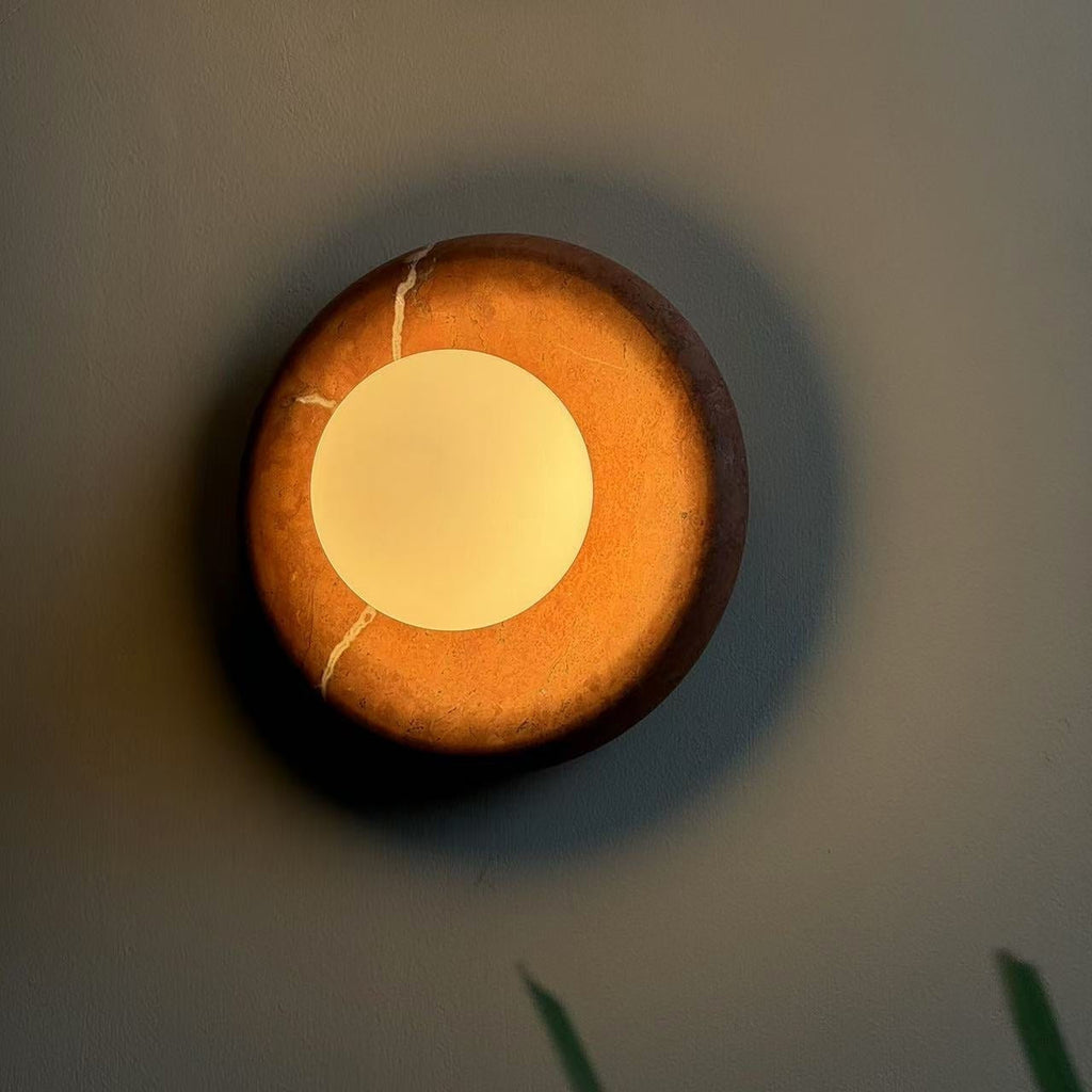 Modern Marble Wall Sconce LED Glass Globe