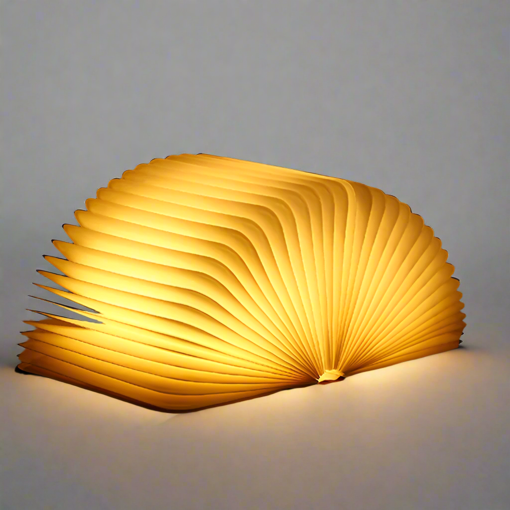 LuminaFold Book Shaped LED Table Lamp With Warm Ambient Reading Light