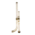 Stone Floor Lamp With Tall Alabaster Panels And Brass Accents